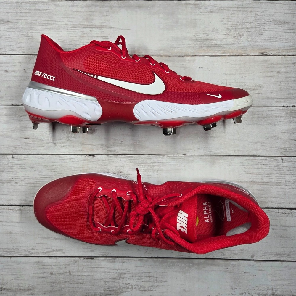 Sz 16 NIKE Alpha Huarache Elite 3‎ Low Baseball Cleats Red CK0746 600- New/NoBox